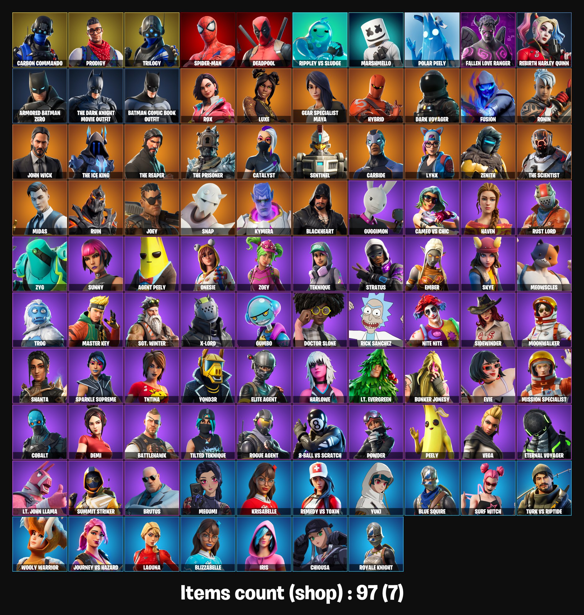 97 SKINS FULL ACCESS l OG BLUE SQUIRE l OG ROYALE KNIGHT l OG THE ...