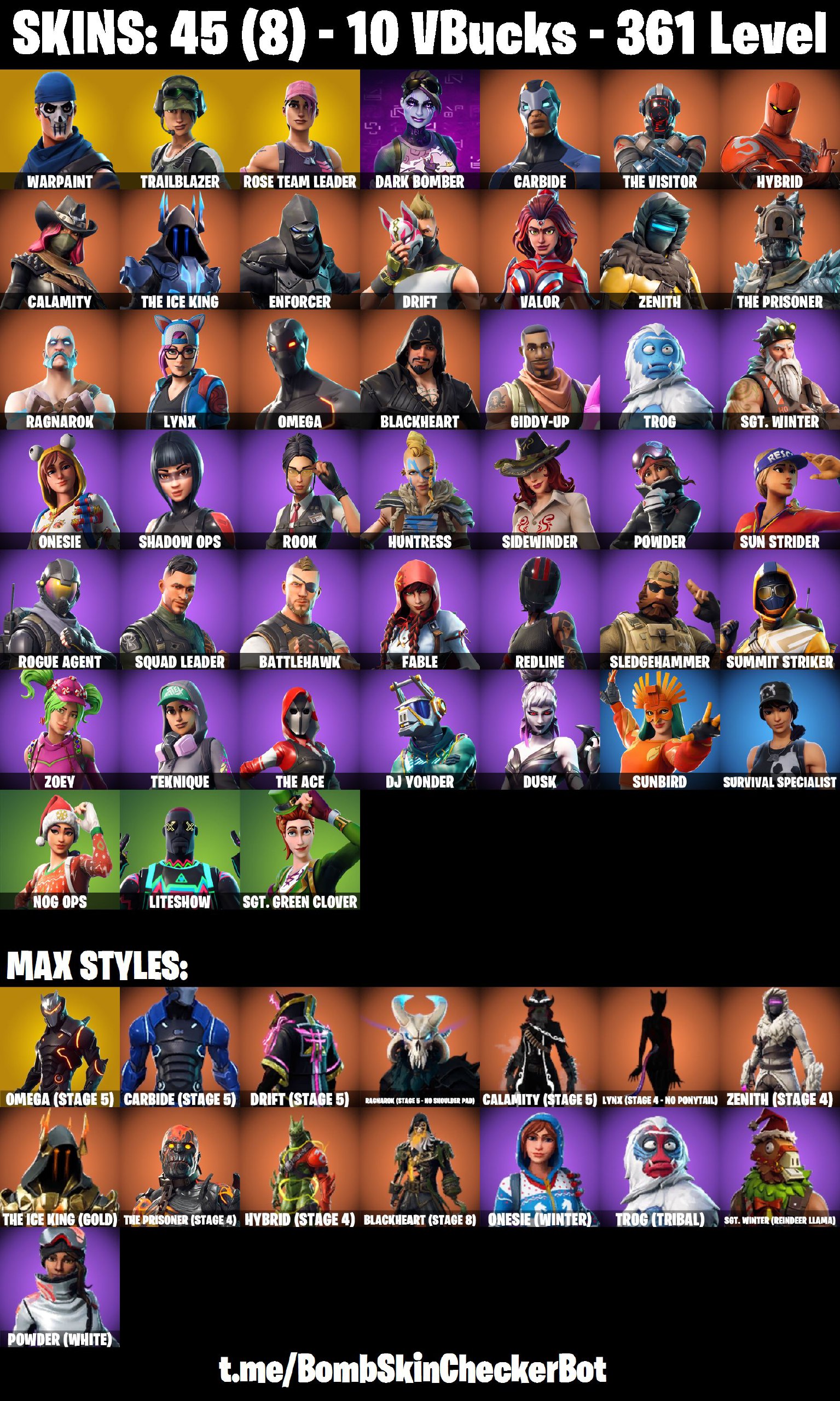 FA 45 SKINS | OMEGA (STAGE 5) , OG STW , TRAILBLAZER , LYNX (STAGE 5 ...