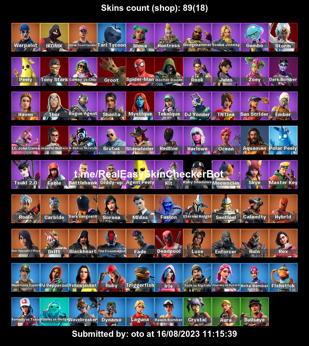 FORTNITE 89 SKINS FULL ACCES IKONIK - iGV