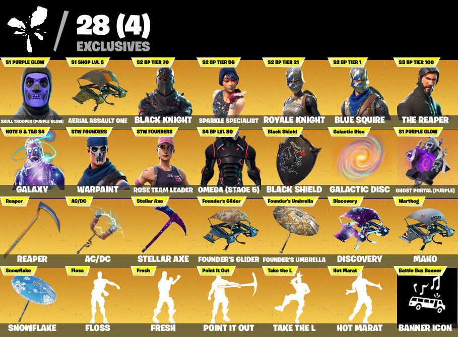 (PC,XBOX,PSN,NTD) 194 SKINS. OG Skull Trooper + Aerial Assault One ...