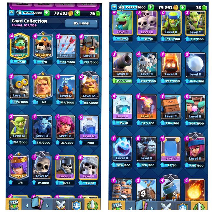  android ios kt 13 lvl 40 cards107 109 max card 5 lvl 13 card 4