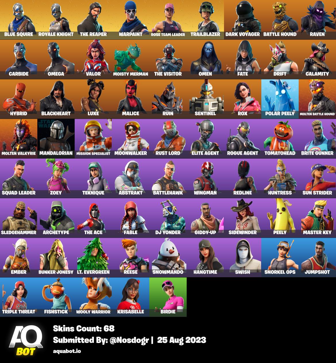 68 SKINS FA - ROYAL KNIGHT - BLUE SQUIRE - FLOSS - THE REAPER ...