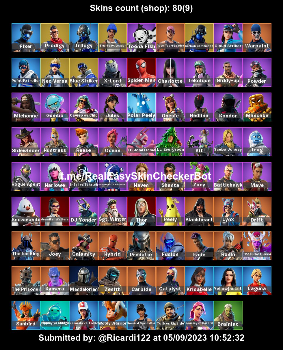 80 Skins (F/A) PC (Excl:31)(A): Neo Versa*Warpaint*Introducing*Point It ...