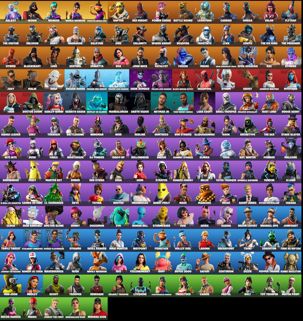 =Rare Skins: Wonder + Ikonik + Galaxy= 186 SKINS WONDER IKONIK GALAXY ...