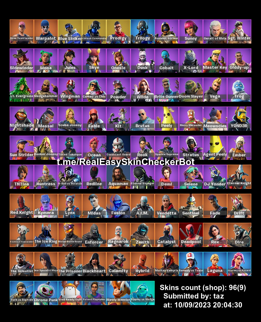 Fortnite Full Access 96 Skins Pc Only IGV