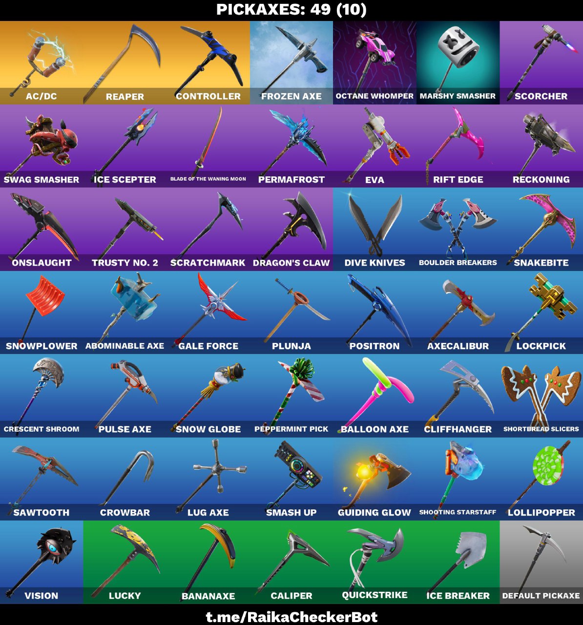FA | 62 OUTFITS | THE REAPER | BLUE TEAM LEADER | BLUE SQUIRE | ROYALE KNIGHT | SPARKLE SPECIALIST | ELITE AGENT | PRODIGY | BLITZ | DIRE