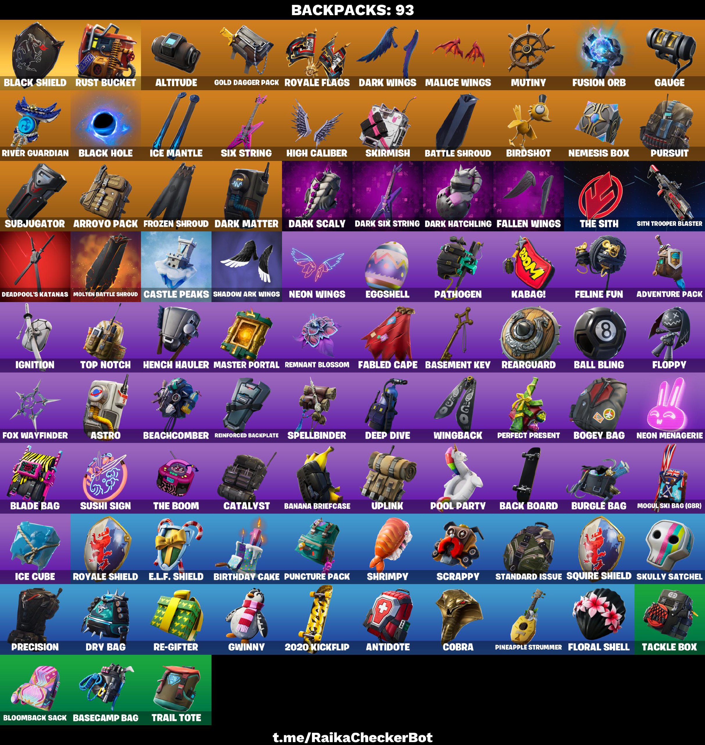 [PCPSN] 106 skins OG STW Black Knight IKONIK Scenario Floss