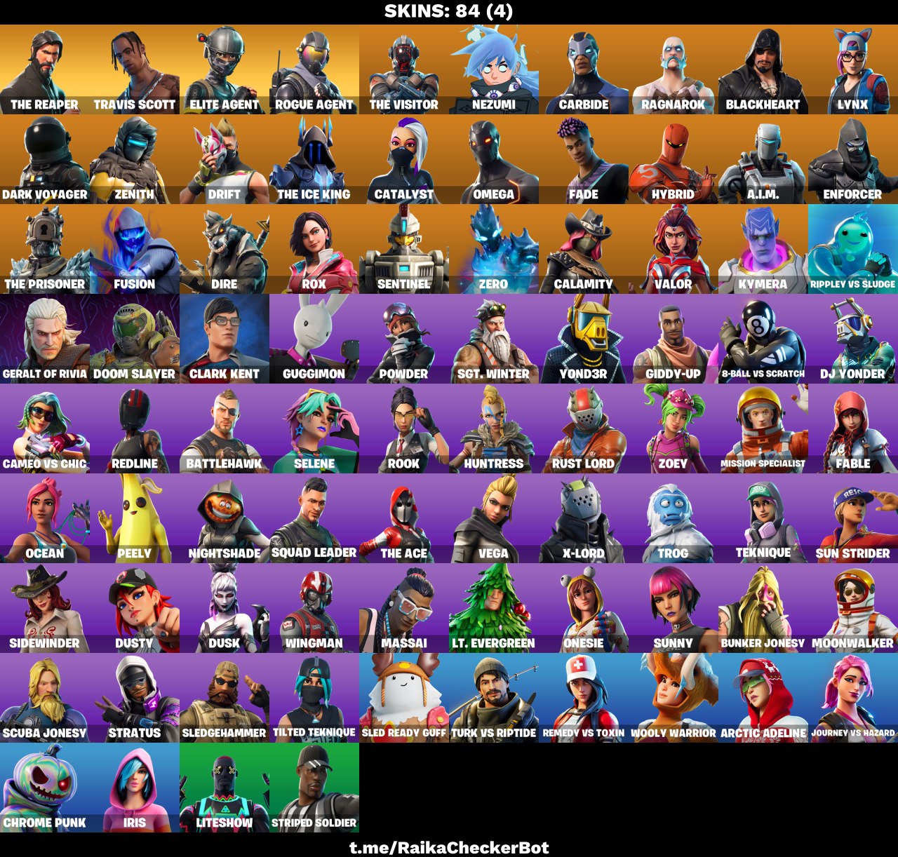 84 skins | The Reaper | Travis Scott | Elite Agent | Rogue Agent | Rust ...