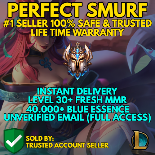 OCE / PREMIUM LOL SMURF / 40820 BE LVL 30+ INSTANT DELIVERY / NO BAN 100% SAFE / CHANGE EMAIL / CHEAP AND FAST #1 SELLER / FRESH MMR 0.0170