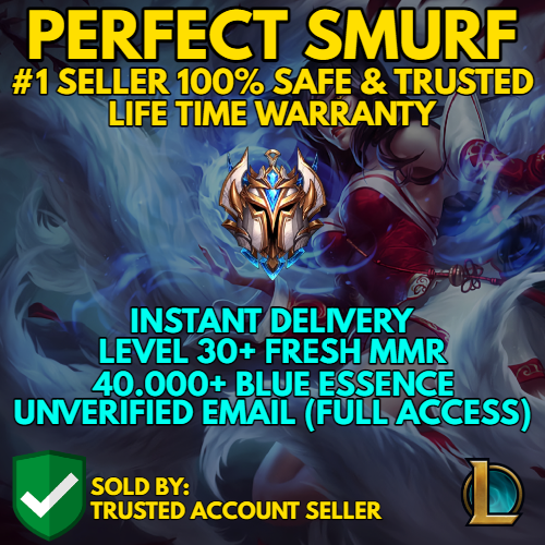 INSTANT DELIVERY / LVL 30+ SMURF 42200 BE 100% NO BAN / CHANGE EMAIL #1 SELLER  / OCE / CHEAP & FAST & EASY / QUALITY ACC 0.0172