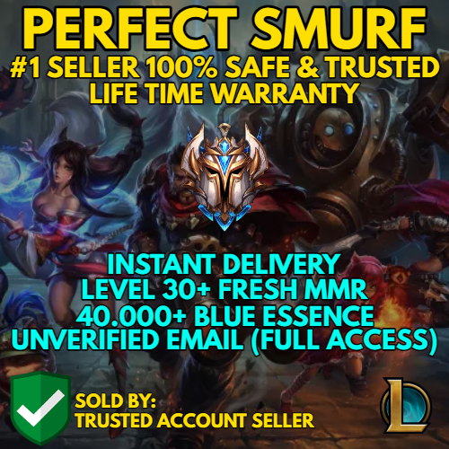 #1 SELLER / EASY & CHEAP & FAST & LOL SMURF OCE 42515 BE / 100 SAFE 0% BAN CHANGE EMAIL / INSTANT DELIVERY / PREMIUM ACCOUNT 0.0174