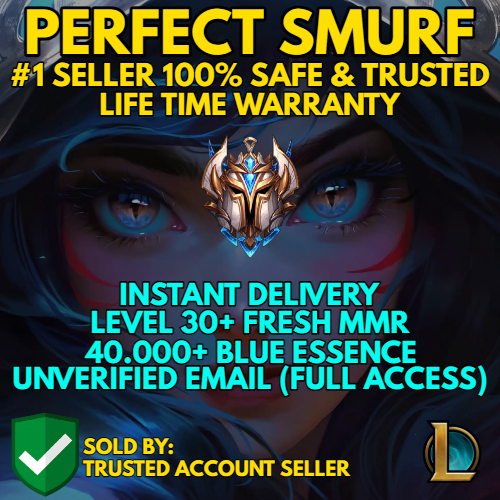 OCE / 100% SAFE / LOL SMURF 100000 BE LVL 30+ / #1 43680 INSTANT DELIVERY / CHANGE EMAIL / 0% BAN / CHEAP PREMIUM ACCOUNT 0.0180