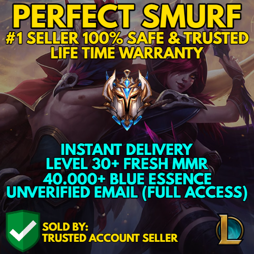 OCE / PREMIUM LOL SMURF / 44130 BE LVL 30+ INSTANT DELIVERY / NO BAN 100% SAFE / CHANGE EMAIL / CHEAP AND FAST #1 SELLER / FRESH MMR 0.0187
