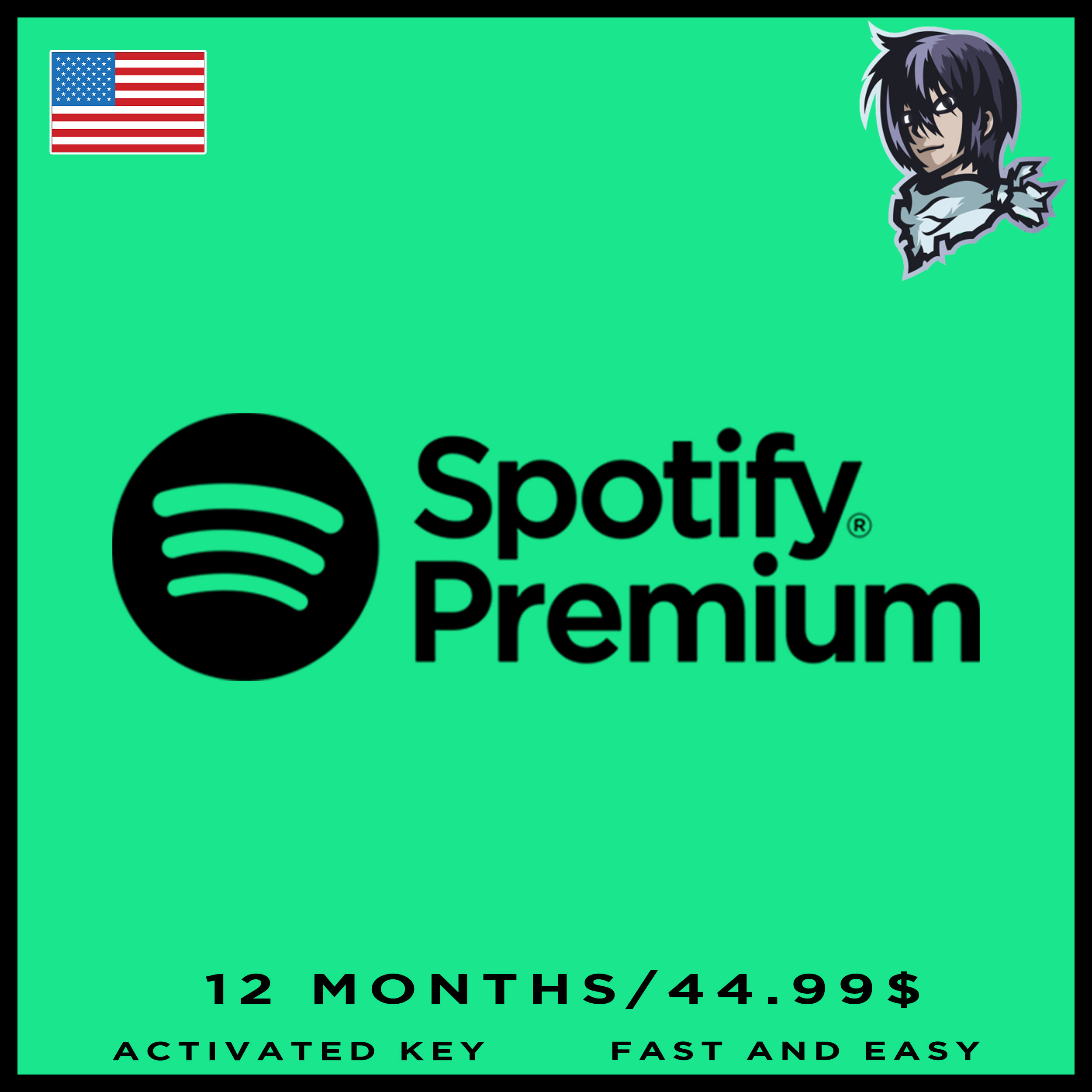 USA] SPOTIFY PREMIUM 12 MONTHS II ACTIVATION KEY II FAST AND EASY
