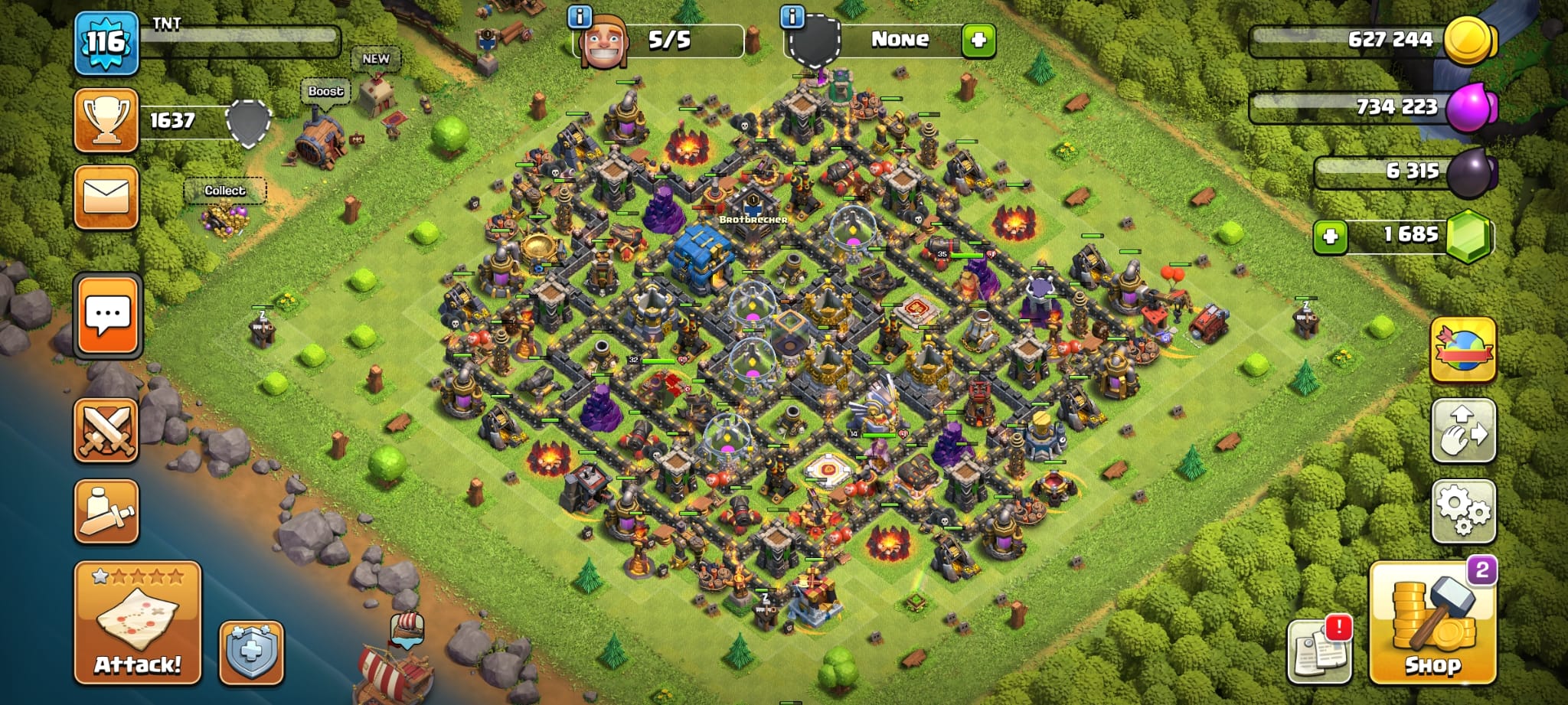 #crafty [Code 2735] Th12 XP 116 / Compte Dons / Very Cheap 