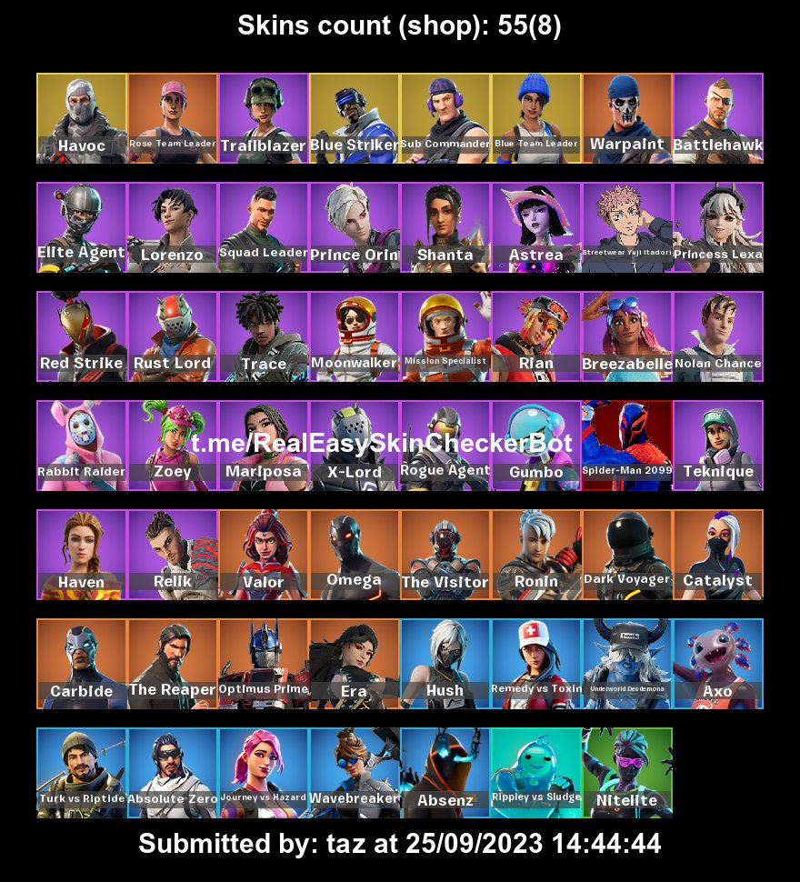 34 Skins Fortnite Full Access   Havoc   4 Og Skins   Elite Agent   The 