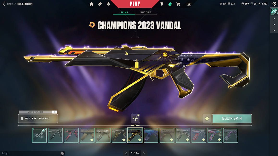 Valorant Arcane Sheriff, Champions Set 366 Level 270 Skin - IGV