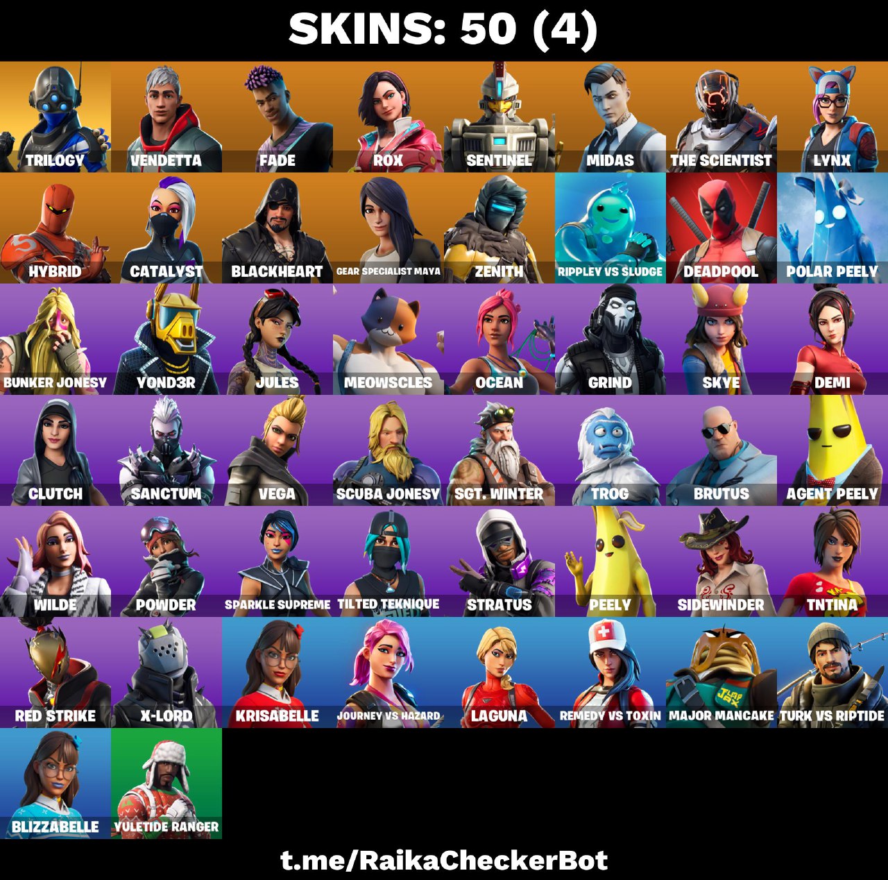 PC/XBOX 50 SKINS | Trilogy | Reliant Blue | Take The Elf | Heartspan ...