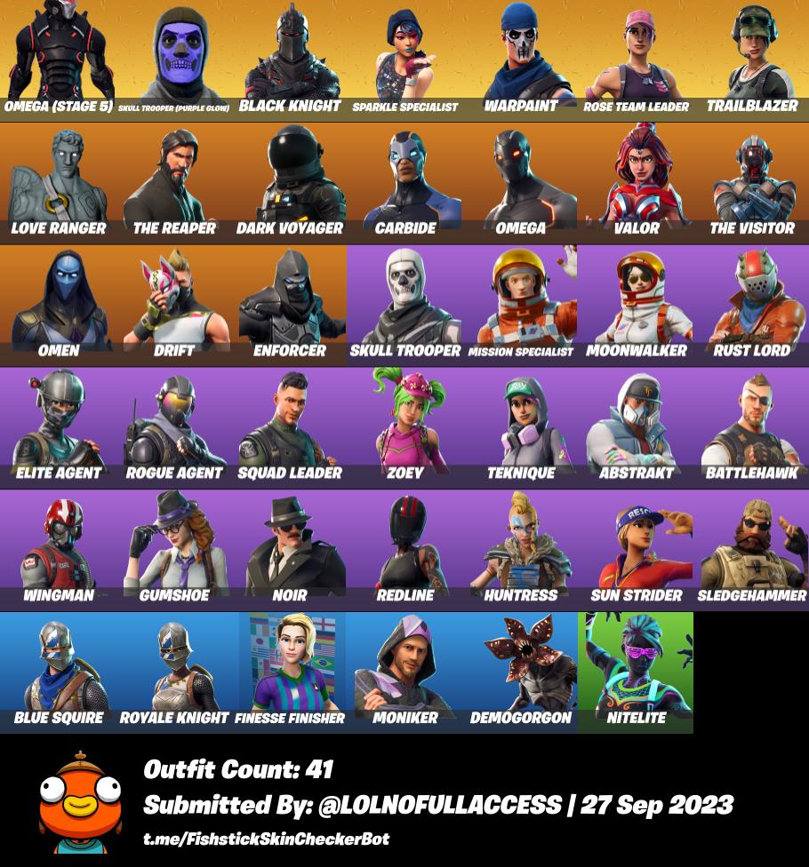 Og skull trooper / Pls read Description /Black Knight,Sparkle Specialist / SAVE THE WORLD / Mail Not Changeable/ Can't change password / rober