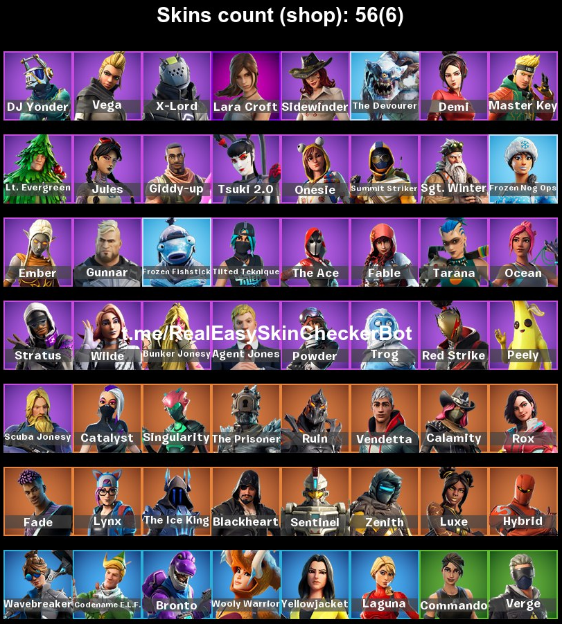 ~56 skins - DJ Yonder / Codename E.L.F. / 700 vBucks - Email Access ...