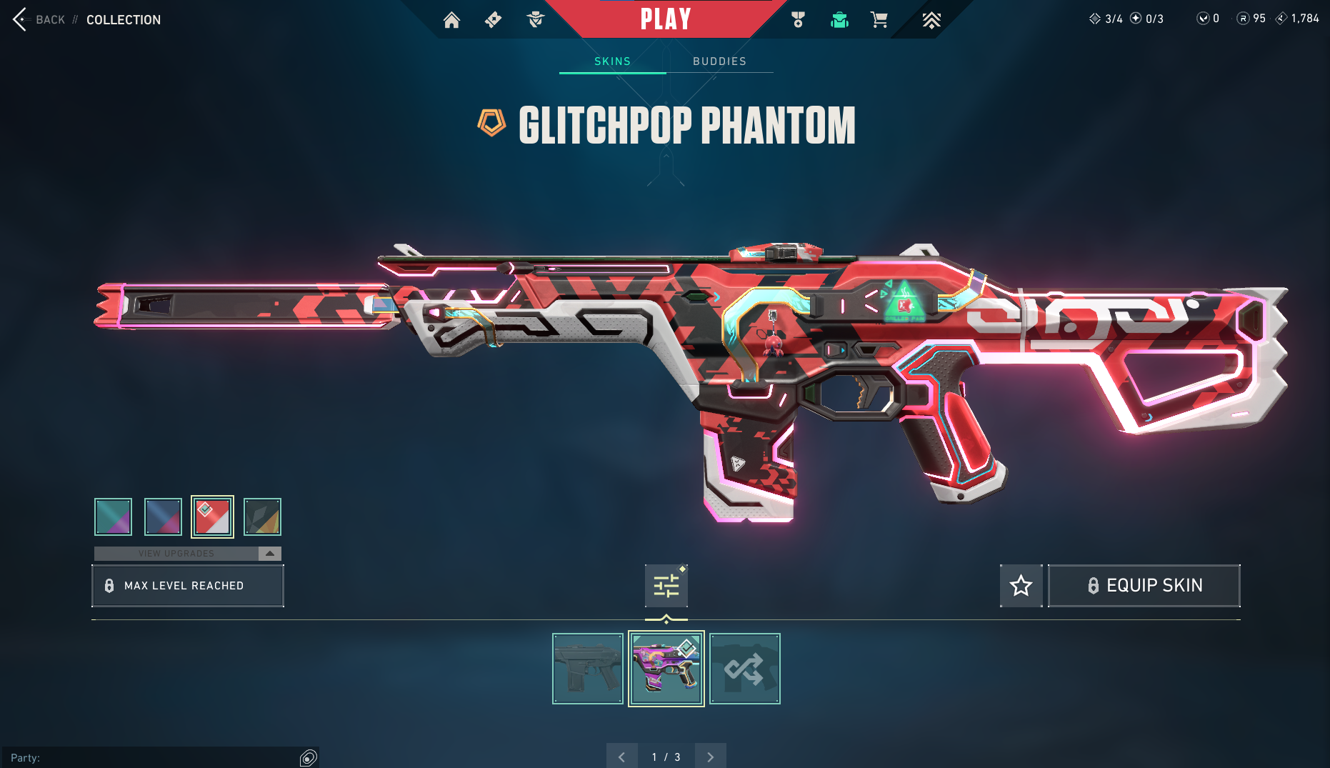 4 skins | EU-TUR | Glitchpop Phantom | Ion Spectre | 9 Lives Classic ...