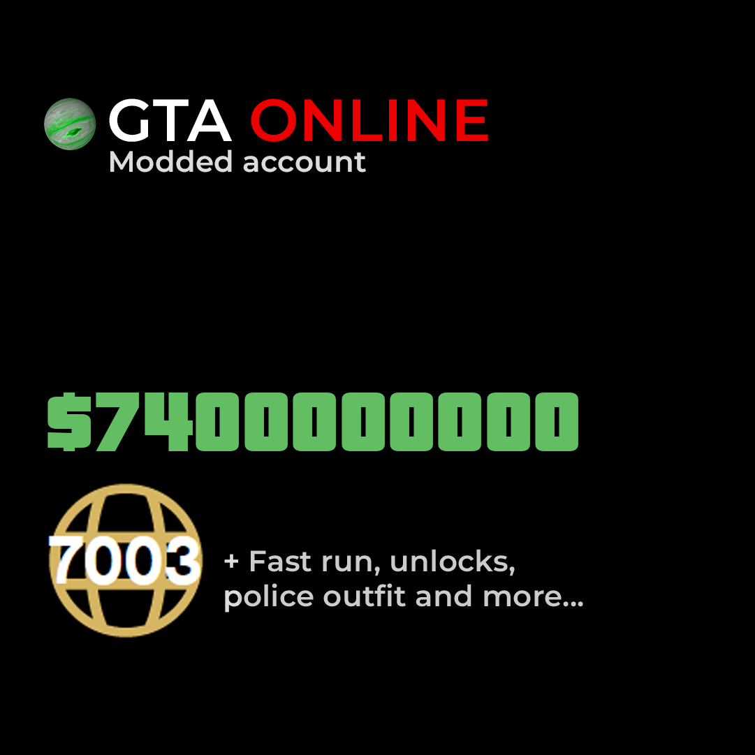 GTA:O - 7000 LVL 7 BIL, FAST RUN, MODDED, PS5 - iGV