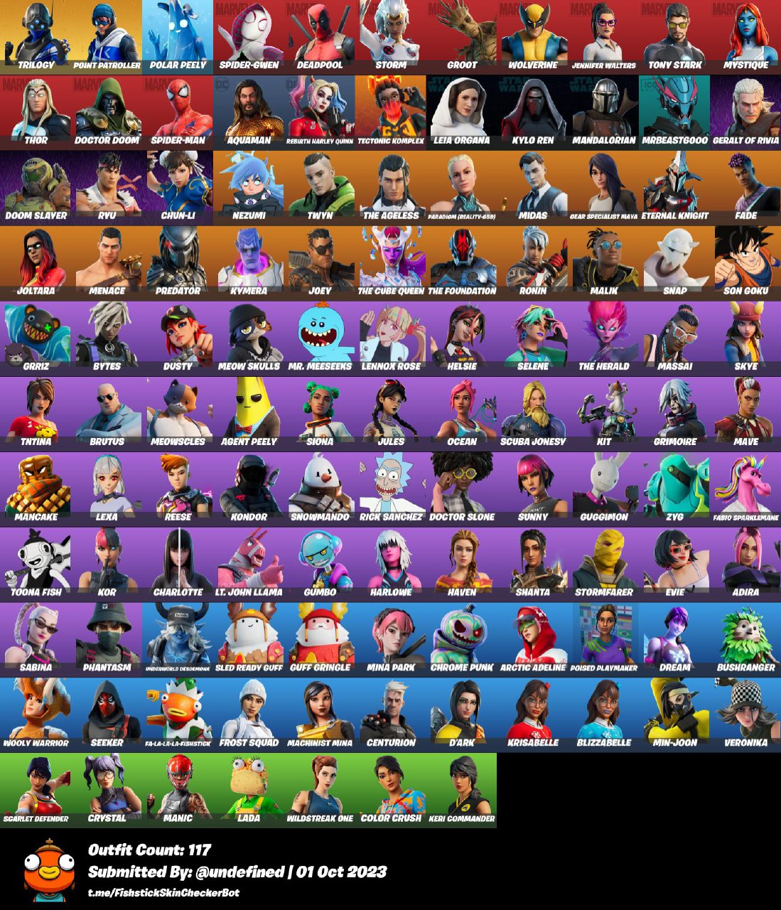  only pc 117 skins chun li joltara midas charlotte spider