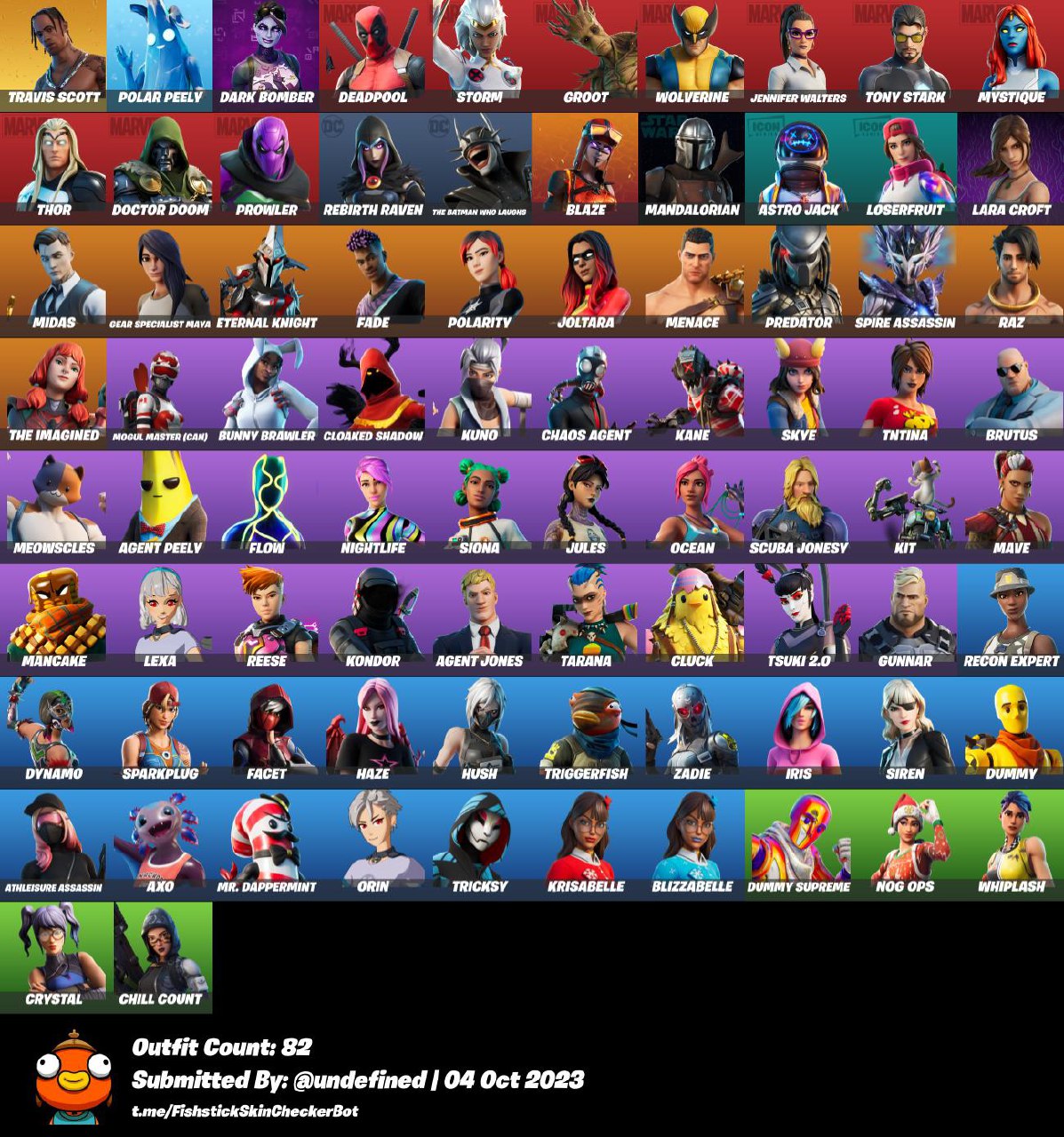 (Only PC) 82 skins / travis scott / Astro Jack / Joltara / Polarity ...