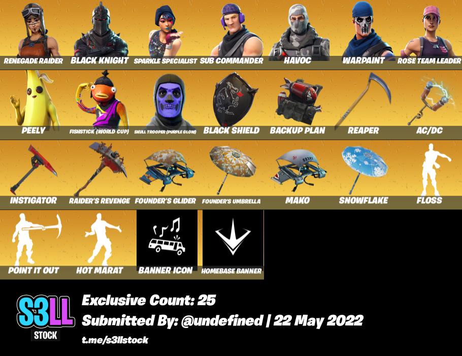 RENEGADE RAIDER / OG SKULL / RAIDERS REVENGE / MAKO / 132 SKINS - iGV