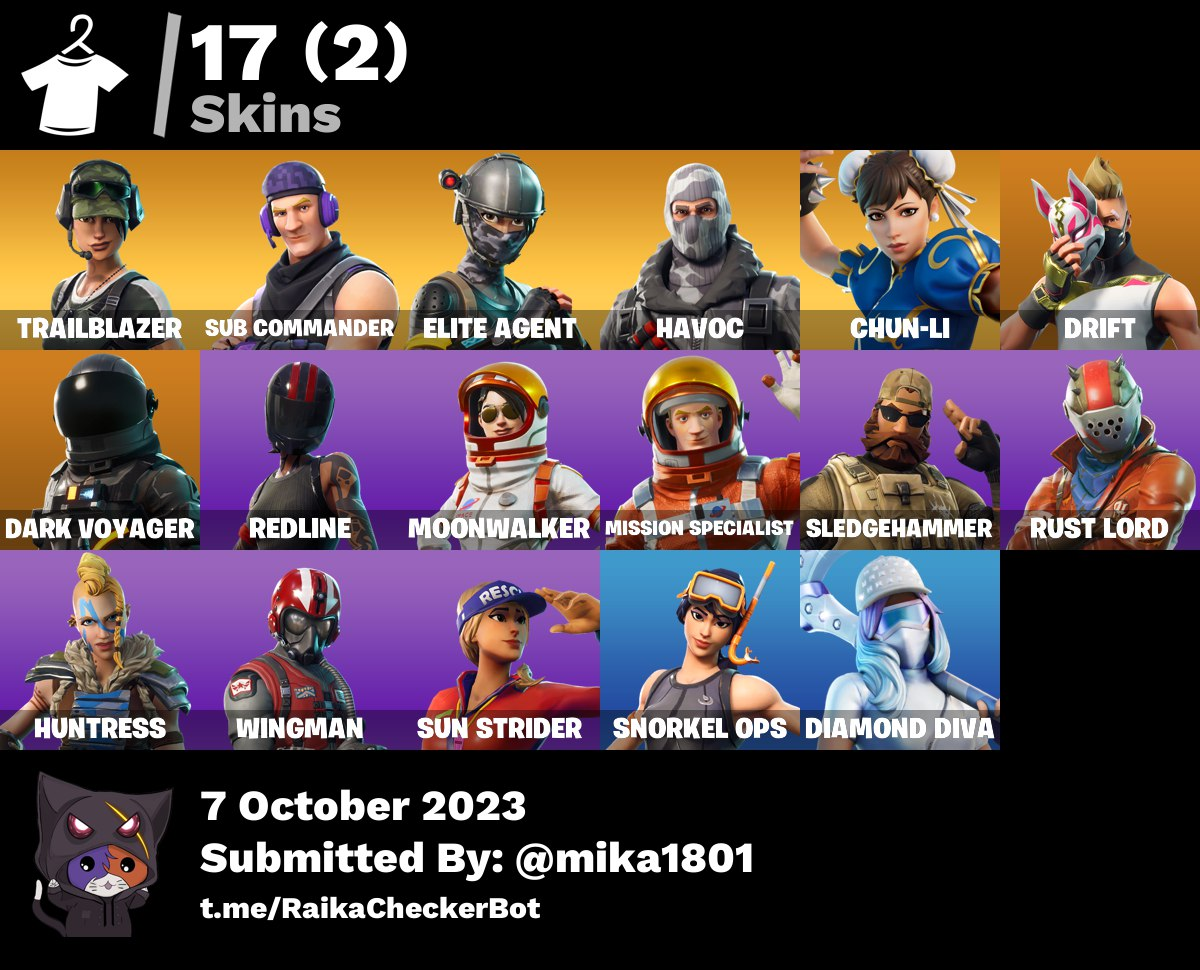 ELITE AGENT [PSN/PC] 17 SKINS. DARK VOYAGER;DRIFT;RUSTLORD;SUN STRIDER iGV