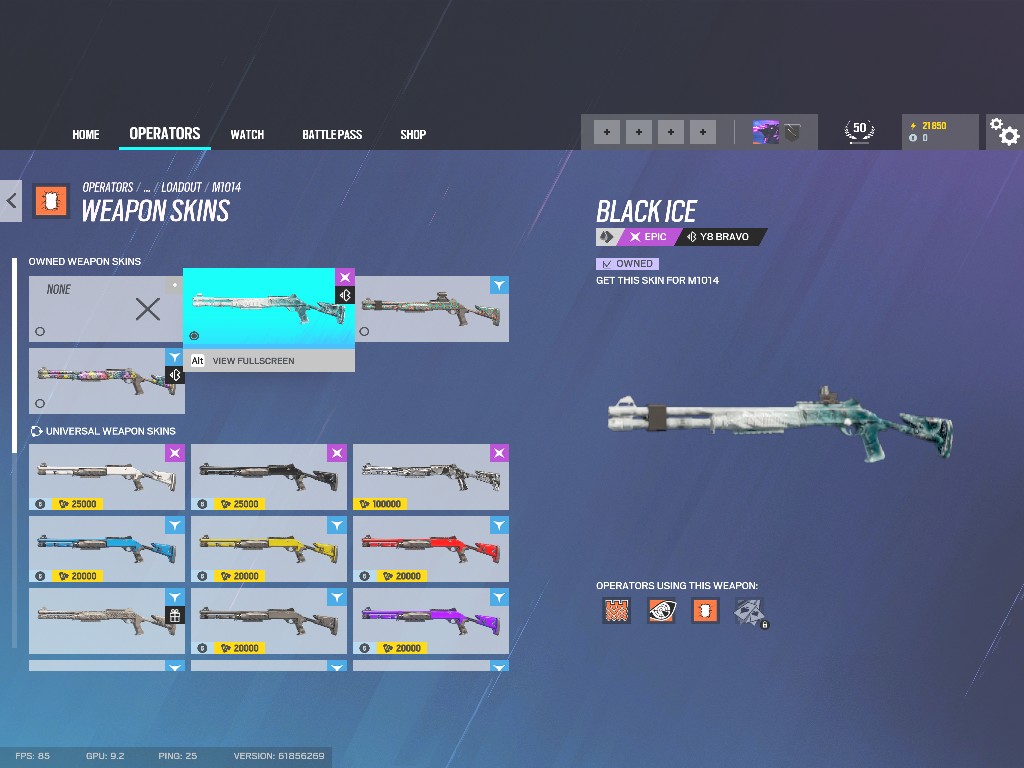 Level 50 DELUXE EDITION BLACK ICE SKIN FULL ACCESS (21K+ RENOWN) (25+ BOOSTERS) 38 OPERATORS.