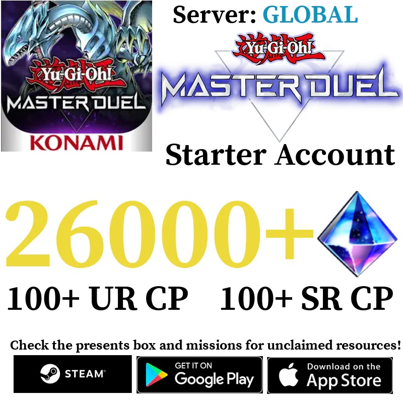 Yugioh Master Duel 29k gems All Plataforms account 150ursr iGV