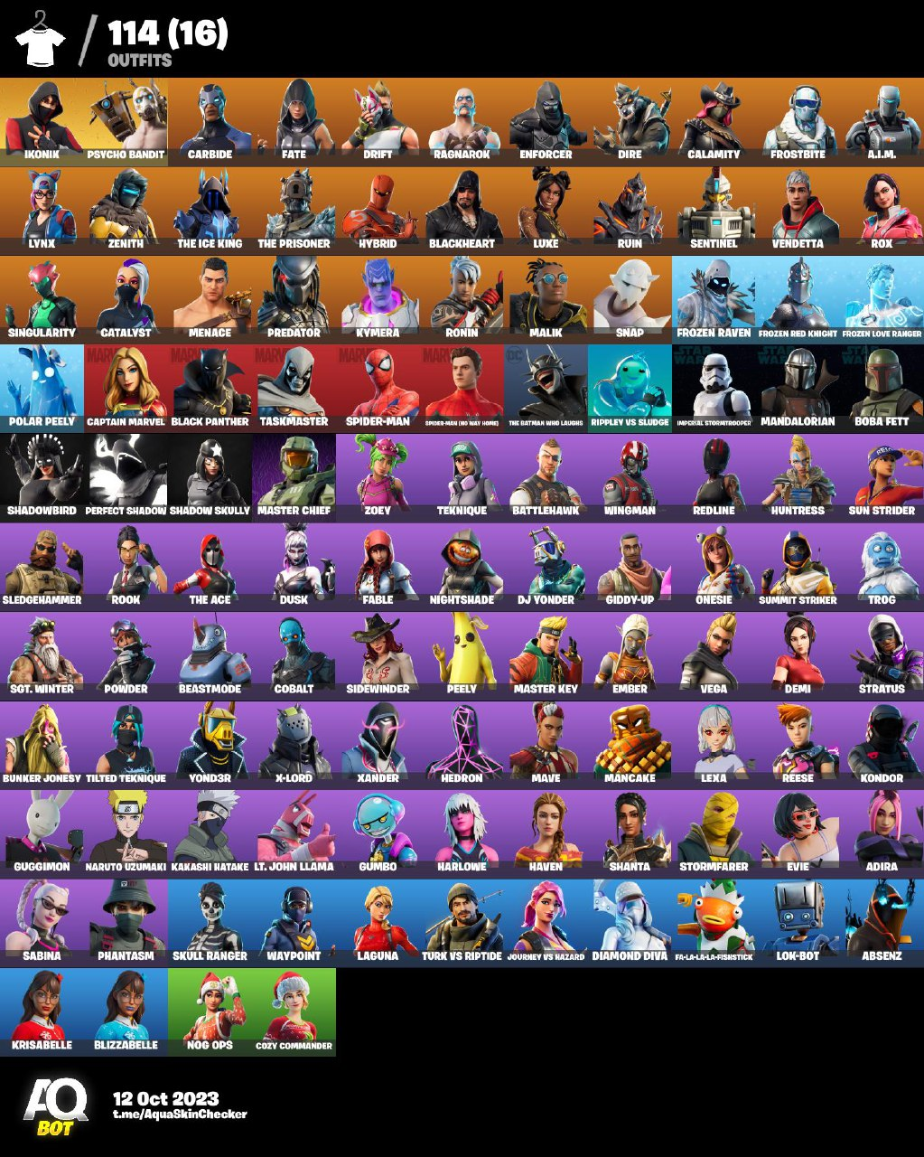 IKONIK + PSYCHO BANDIT [PC] 114 SKINS, CARBIDE, DRIFT, CALAMITY, THE ...