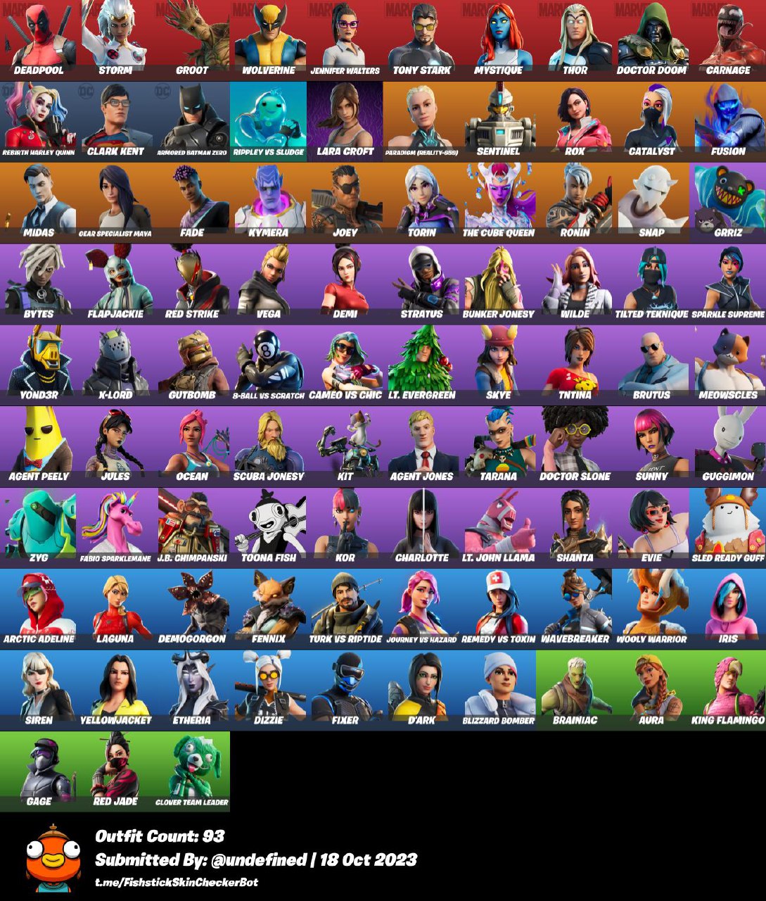 [FA] /\ 93 SKINS /\ HARLEY QUINN /\ LARA CROFT/\ DEADPOOL /\ WILDE | - iGV