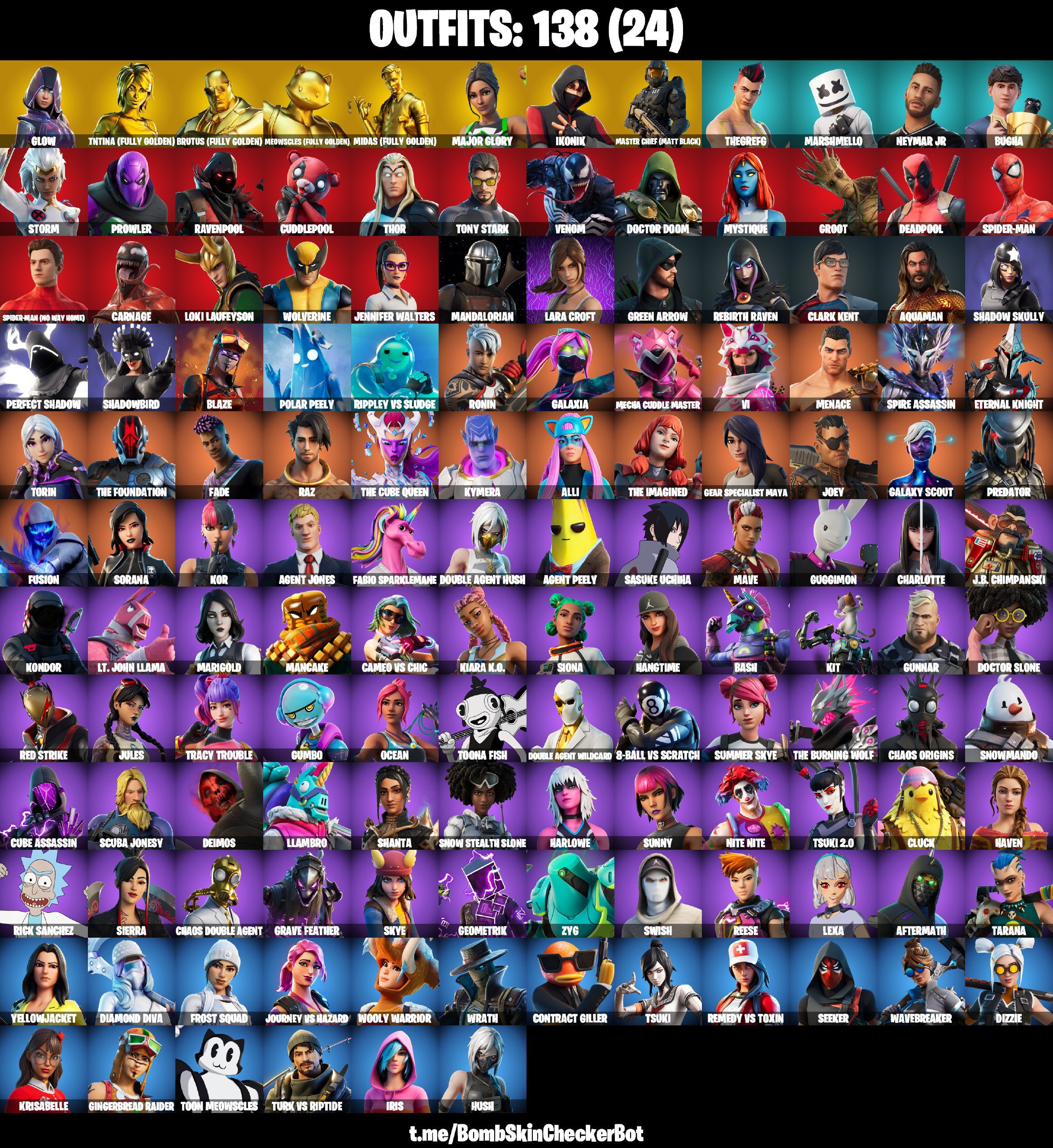 [PC/PSN/XBOX] 138 skins | IKONIK | Glow | Major Glory | Master Chief ...