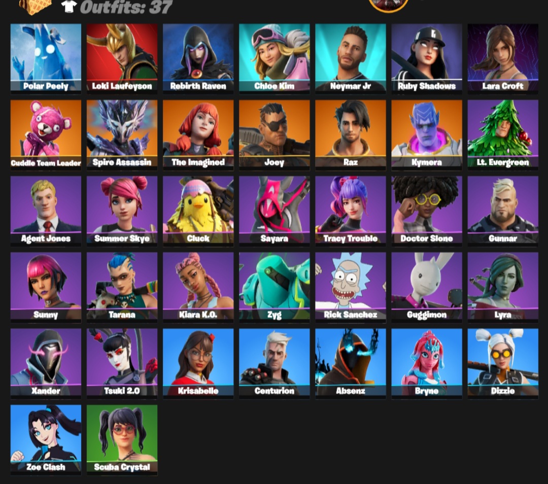 Fortnite 37 Skins Og Mail Rare Skin Lyra - iGV