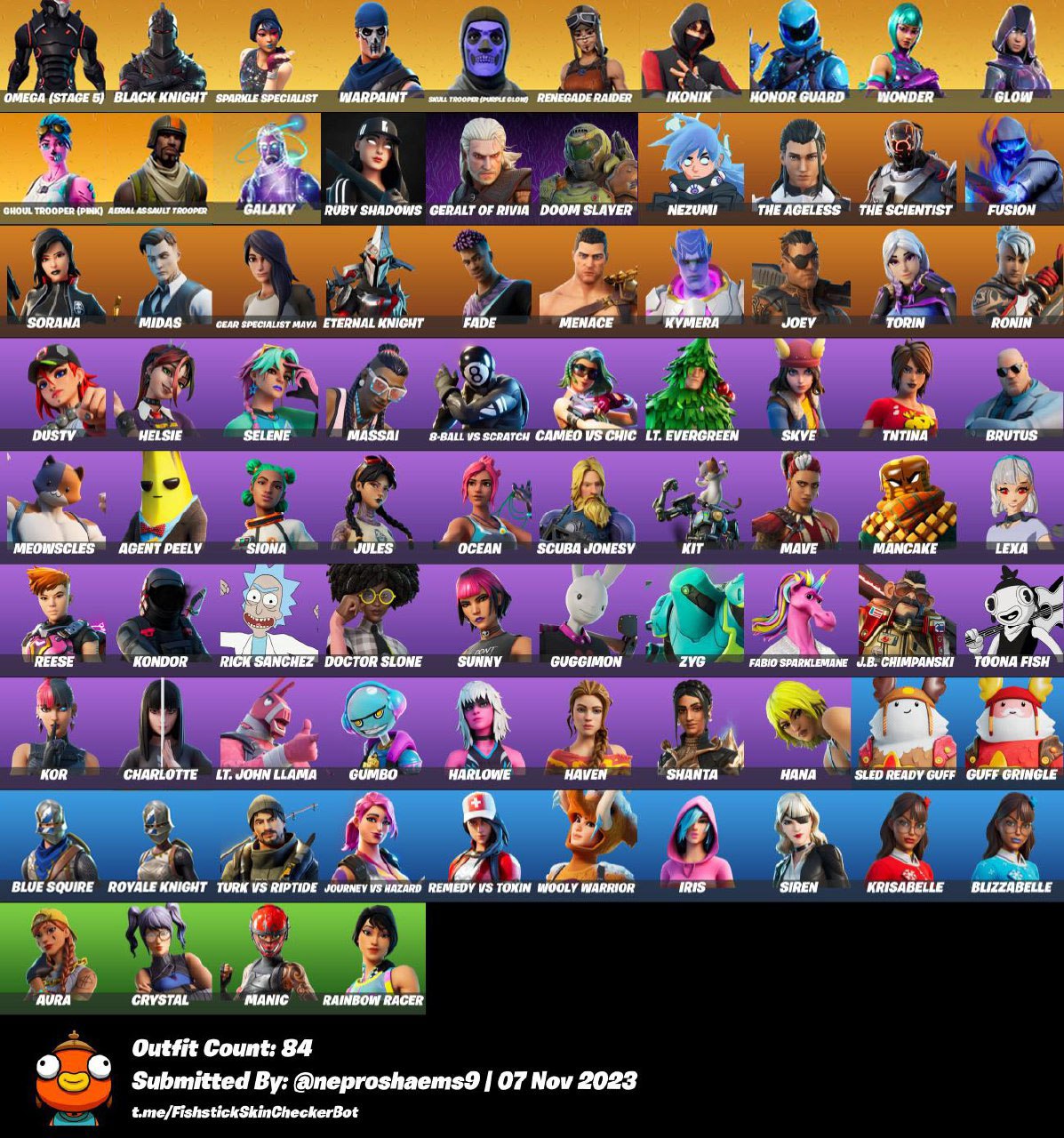 Renegade Raider, 84 Skins, Og Skull Trooper, Og Ghoul Trooper, Aerial ...