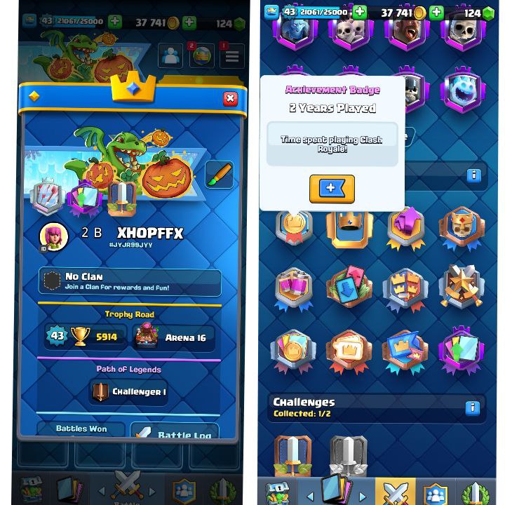 (Android/iOS) KT 14 - lvl 43 - Cards108/109 - Max Card 20 _lvl 13 card 4 /Emote 87 / skin tower 4