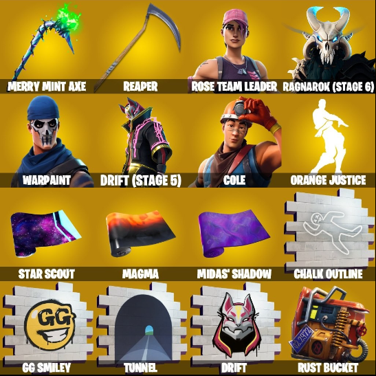  og stacked fn account 145 skins merry mint axe igv