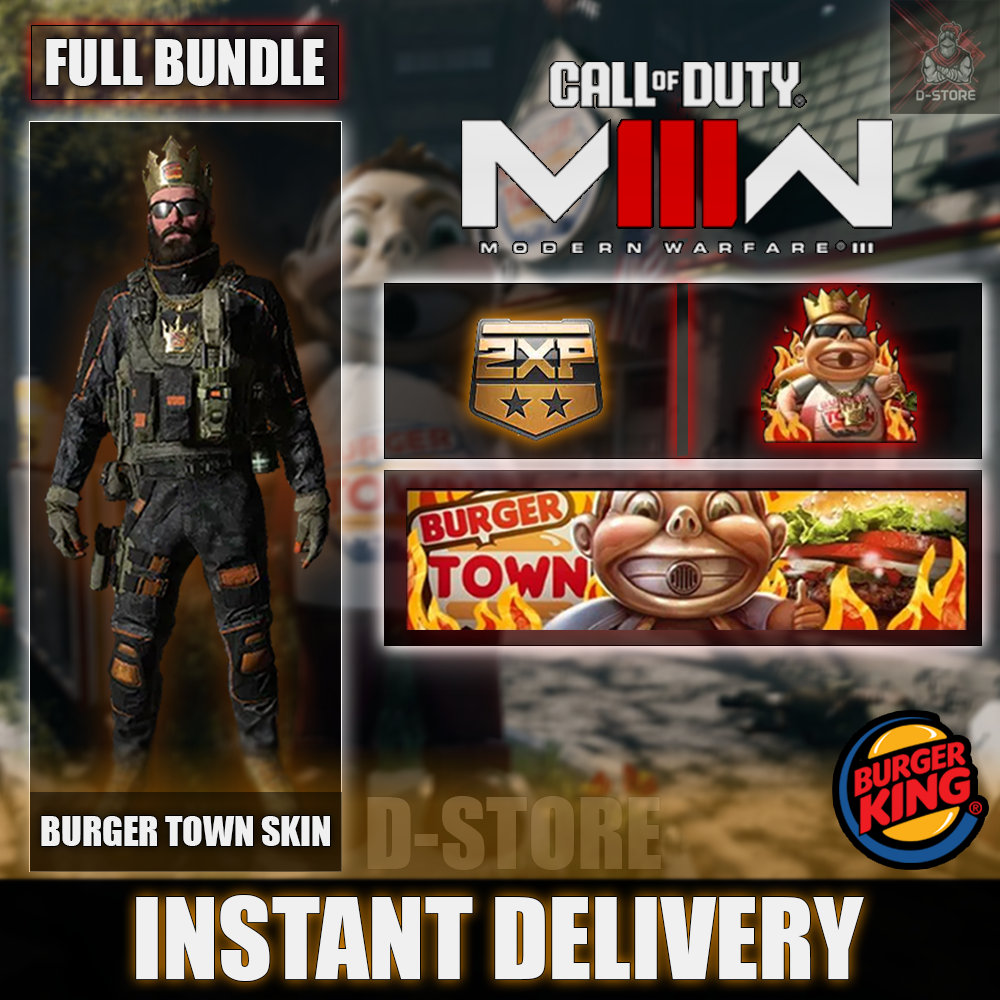 CALL OF DUTY MODERN WARFARE 3 MW3 BURGER TOWN OPERATOR SKIN (2 CODE ...