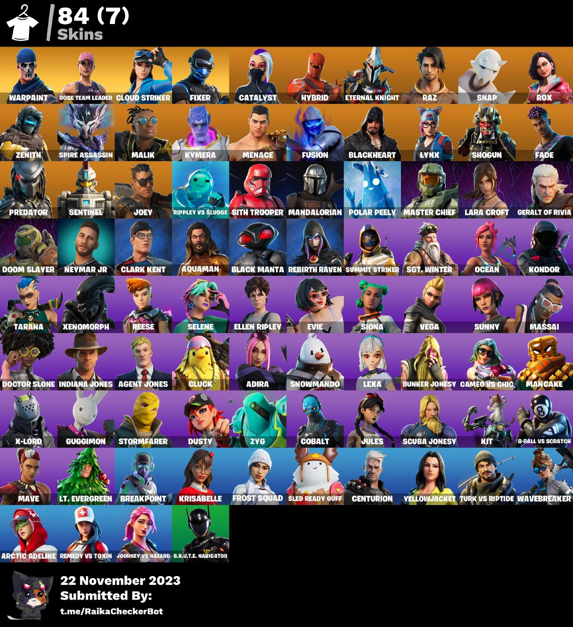 【84 SKINS】 OG STW | NEYMAR JR | FUSION | X-LORD | SITH TROOPER | BLACK ...