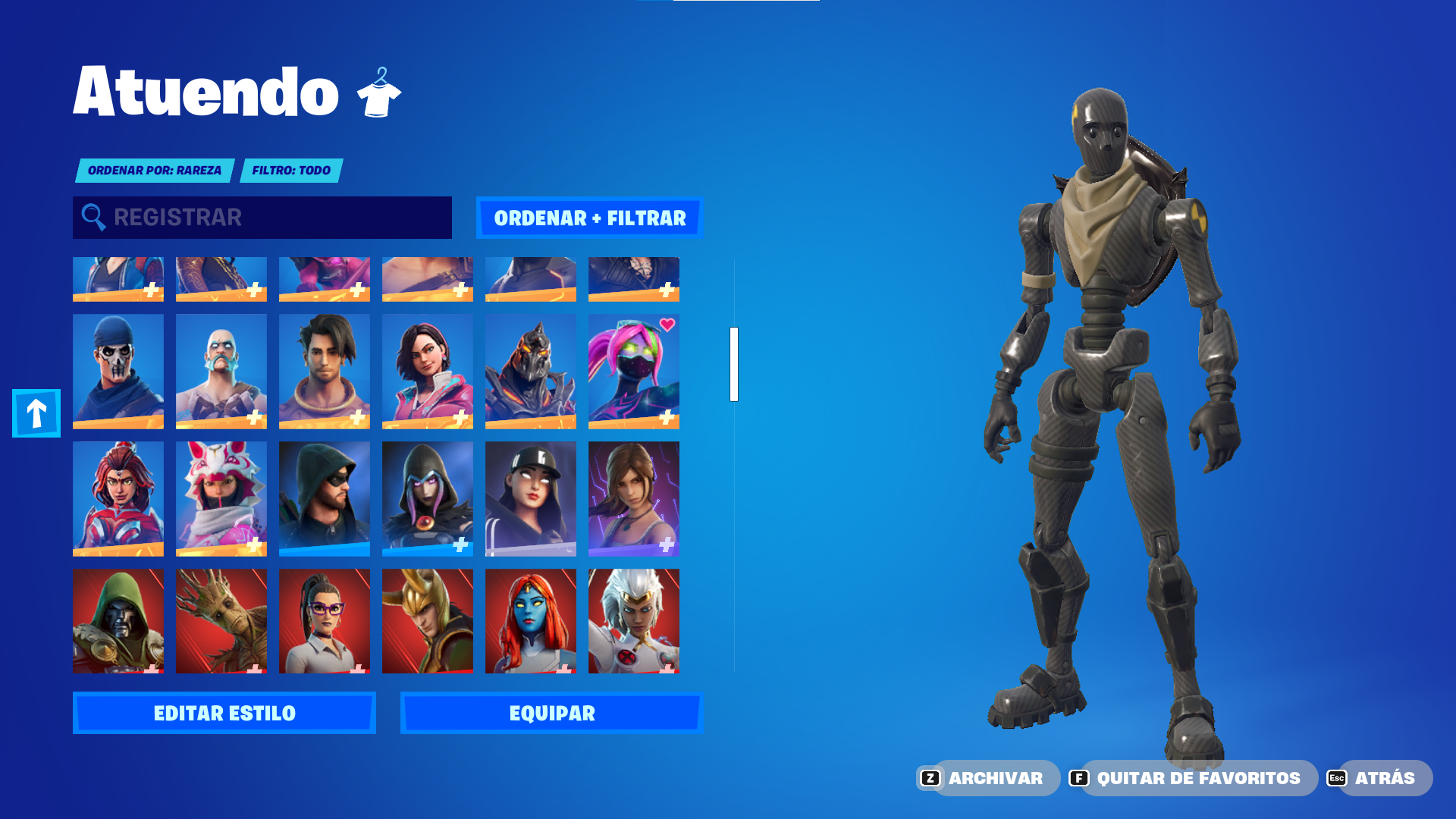 fortnite black knight account +170 skins +100 pillory + 100 backpacks + 300 dances entry through epic games + save the word