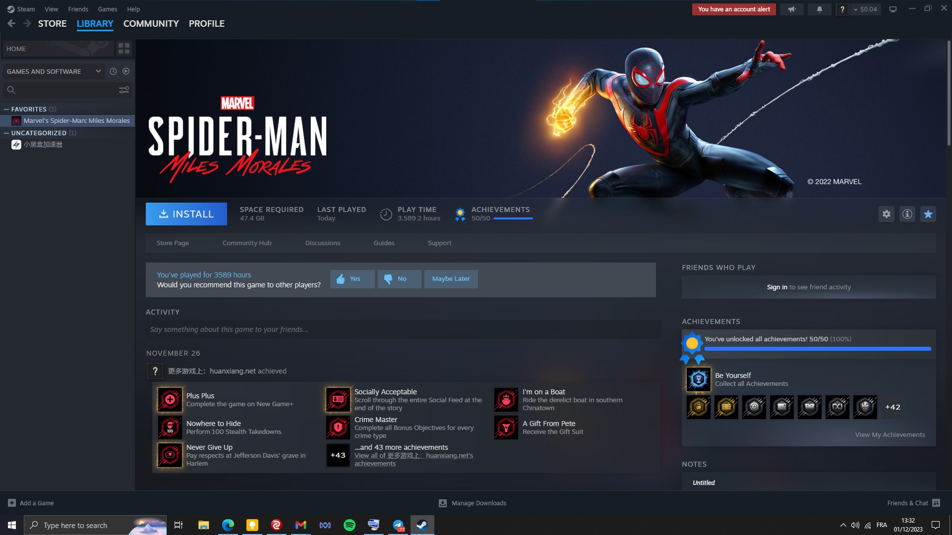 Marvel’s Spider-Man: Miles Morales Steam account