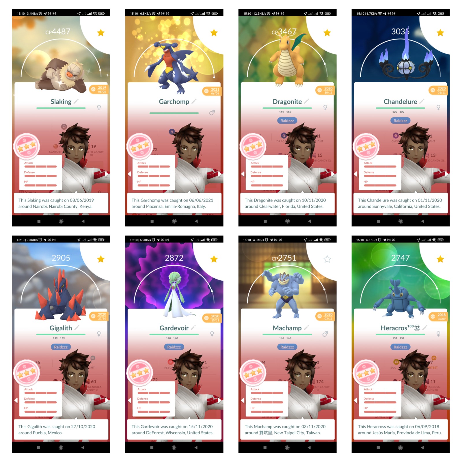 Compte Pokémon go niveau 44, 236 brillant / original Groudon, original kyogre, / 622 légendaire