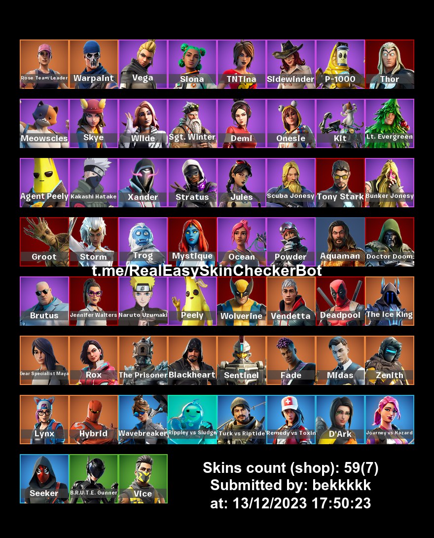 Full access. 59 skins Naruto Uzumaki . Deadpol . Skye . Vice . midas ...