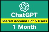 ChatGPT 4 shared account by 5 people