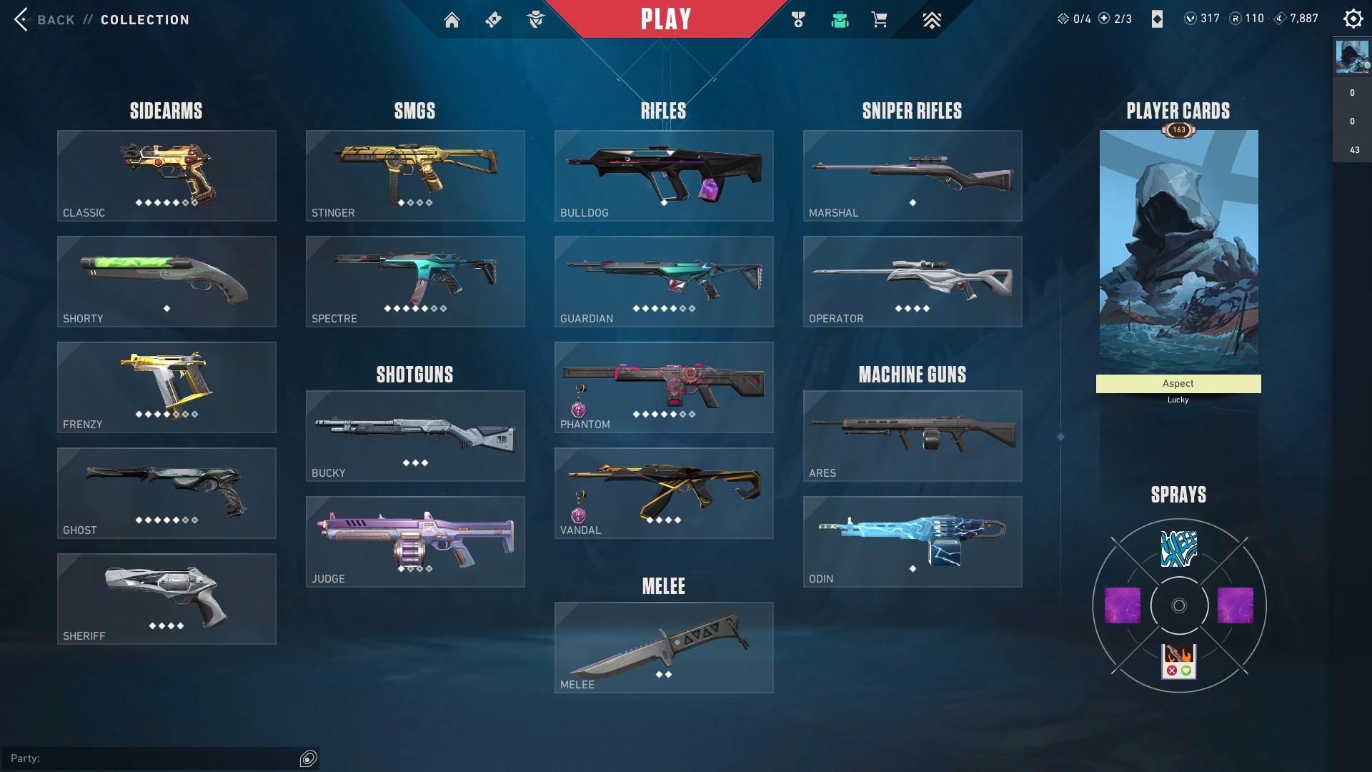  eu skins 111 knifes 14 level 163 champions 2023 vandal spectrum
