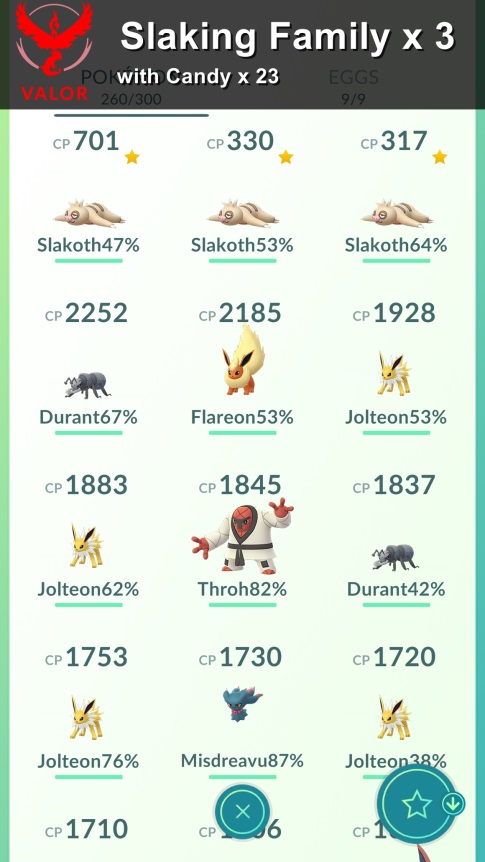 TGS/LvL 30/Legendary x4(Registeel x4)/Shiny x3(Charmander)/Slakoth x3 ...