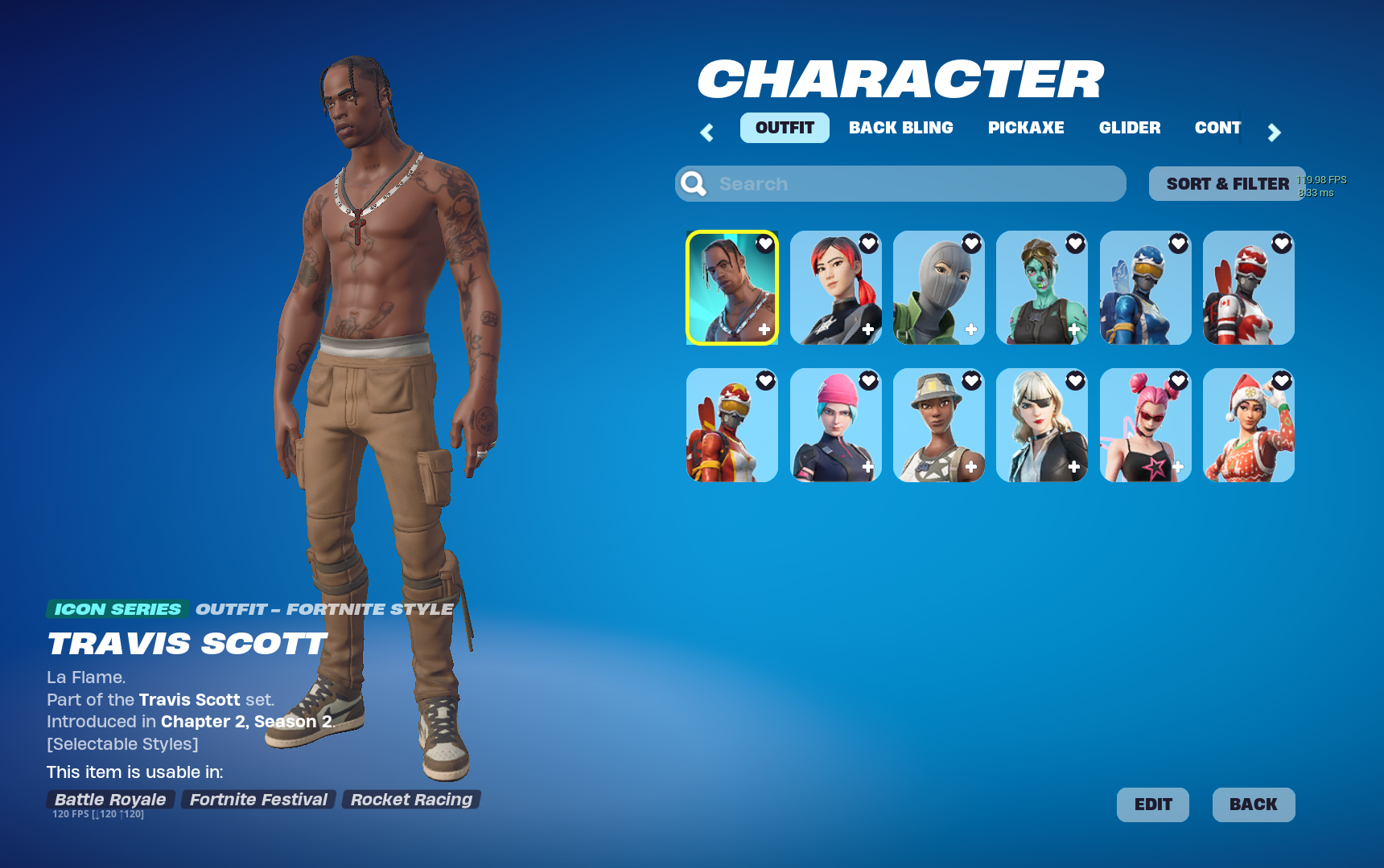 407 fortnite skins TRAVIS SCOTT-WILDCAT-MERRY MINT PICKAXE and more - iGV