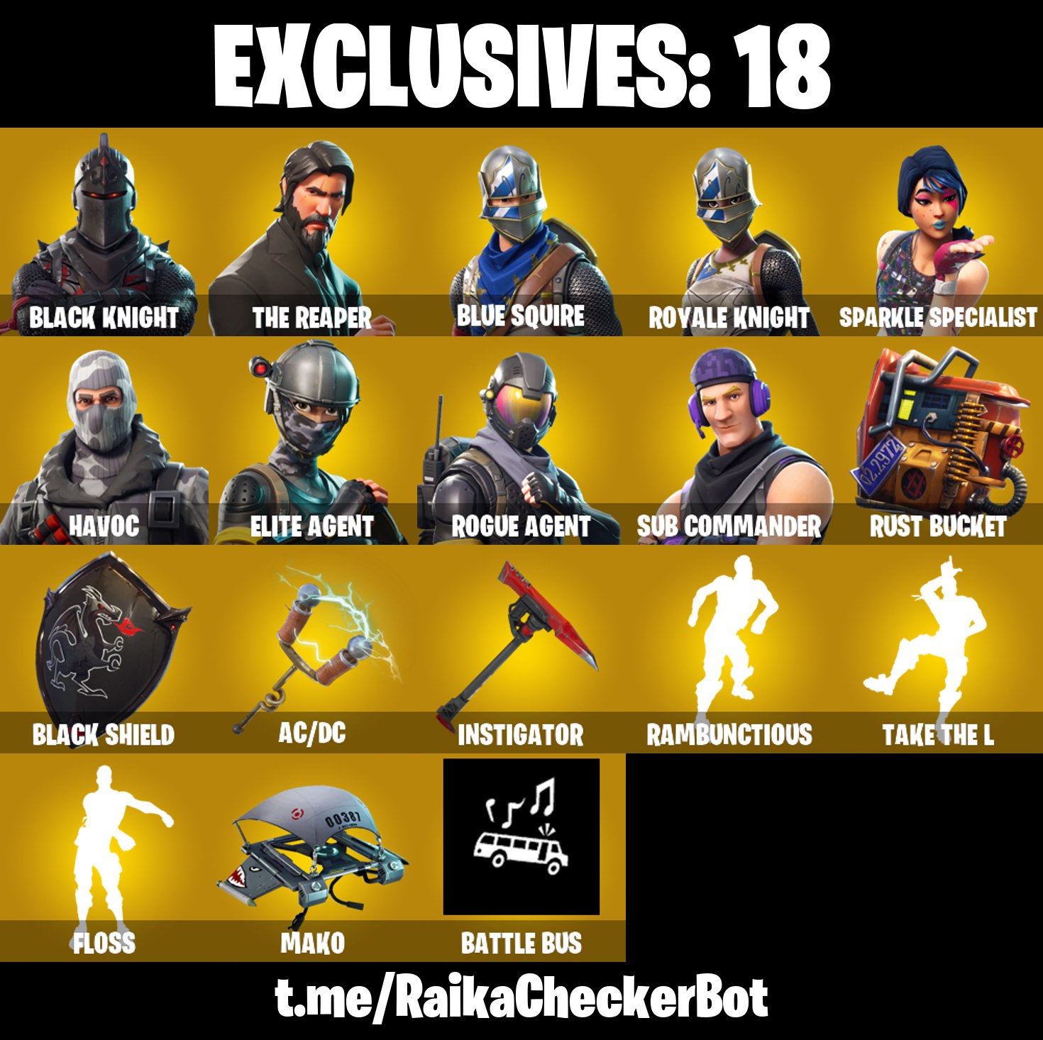 40 skins | Black Knight | The Reaper | Blue Squire | Royale Knight ...